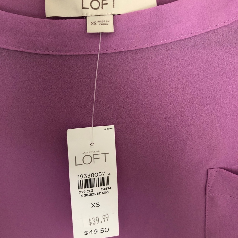 BNWT Loft Purple Blouse